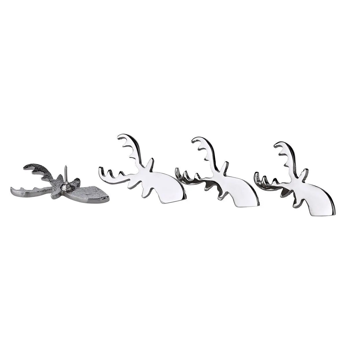 Lot de 4 bougeoirs Risa (hauteur 7 cm), bougeoir, aluminium EDZARD-SHOP.com