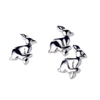Lot de 4 piques bougies lapin (hauteur 4 cm), aluminium nickelé EDZARD-SHOP.com