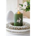 Lot de 4 piques bougies lapin (hauteur 4 cm), aluminium nickelé EDZARD-SHOP.com