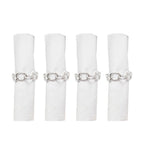 Lot de 4 ronds de serviette chaîne argent AULICA