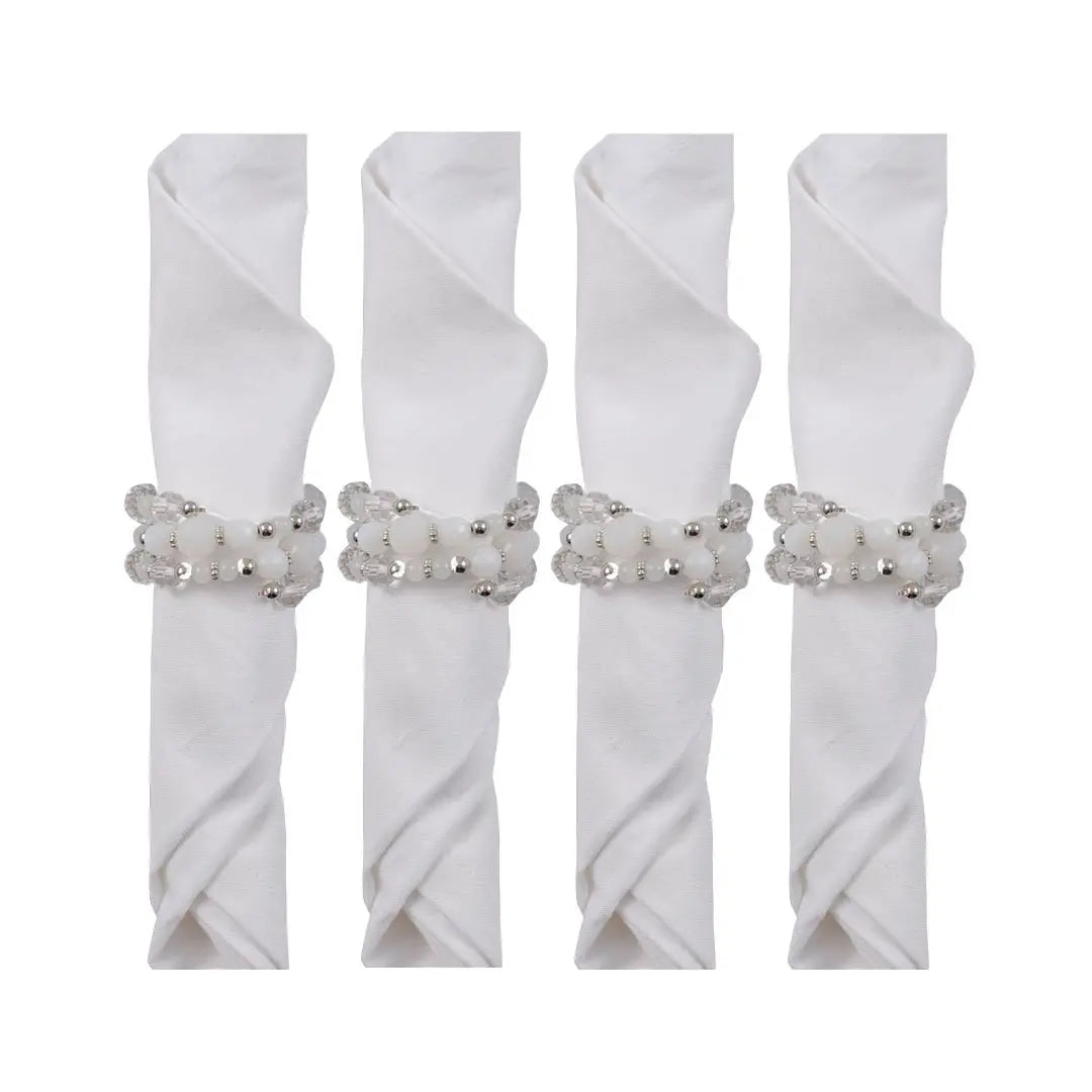 Lot de 4 ronds de serviettes bracelets AULICA