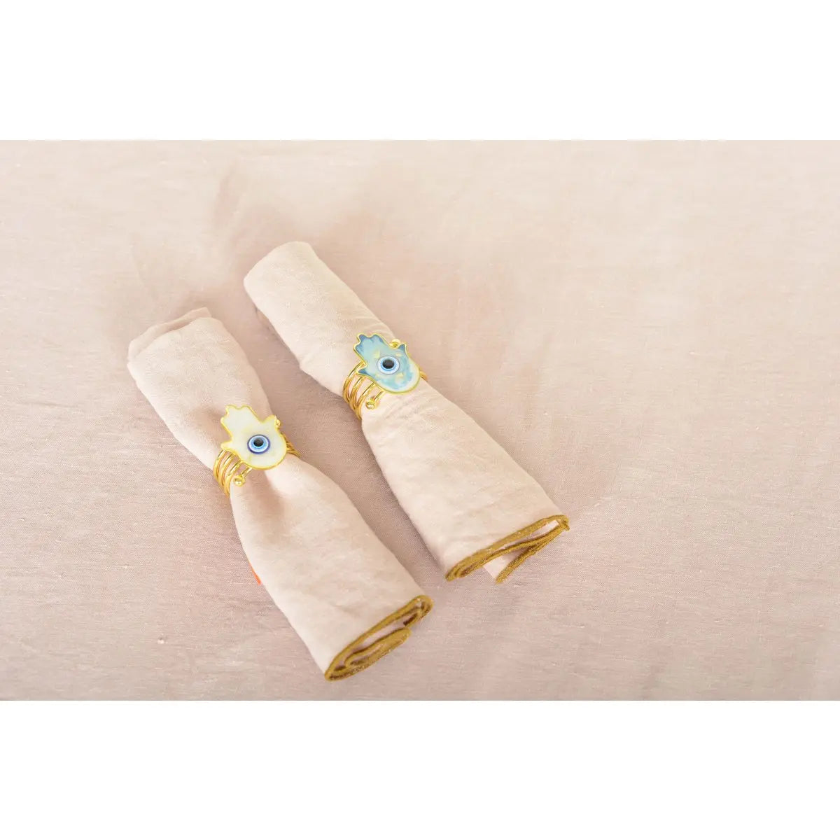 Lot de 4 ronds de serviettes mains fatma AULICA