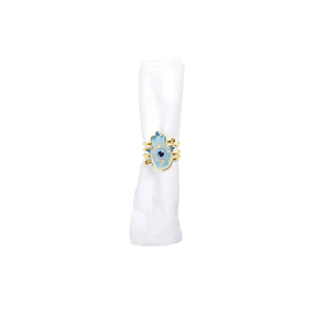 Lot de 4 ronds de serviettes mains fatma AULICA