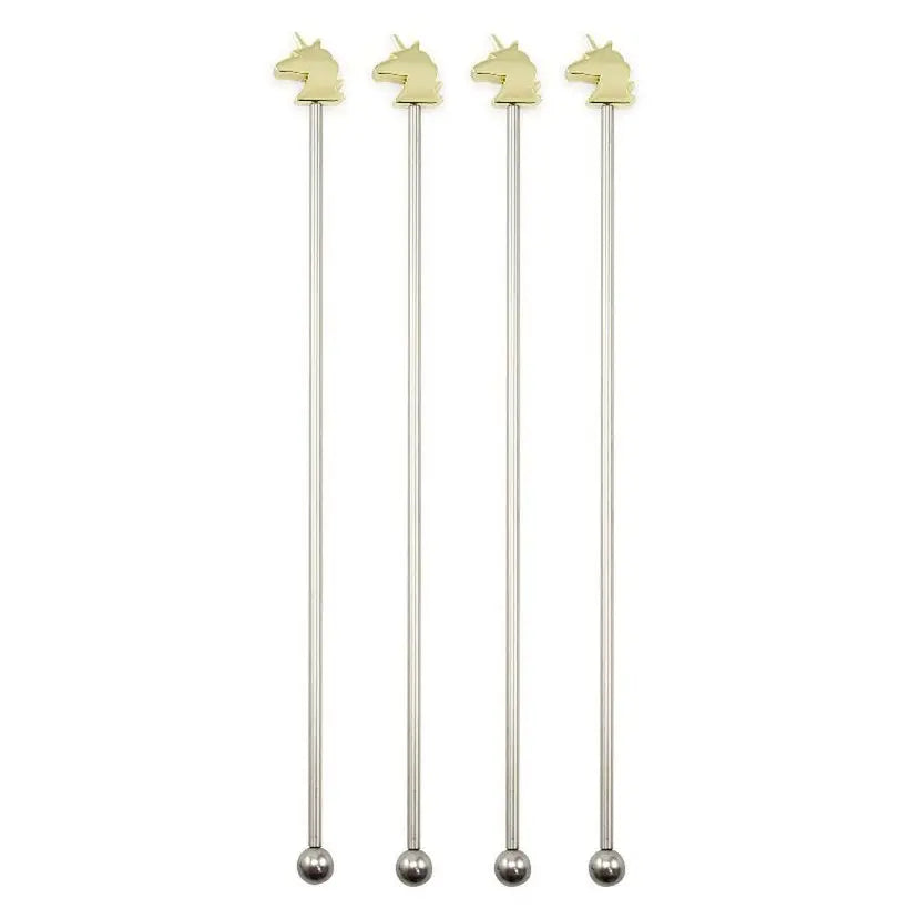 Mélangeurs licornes dorés - lot de 4 AULICA