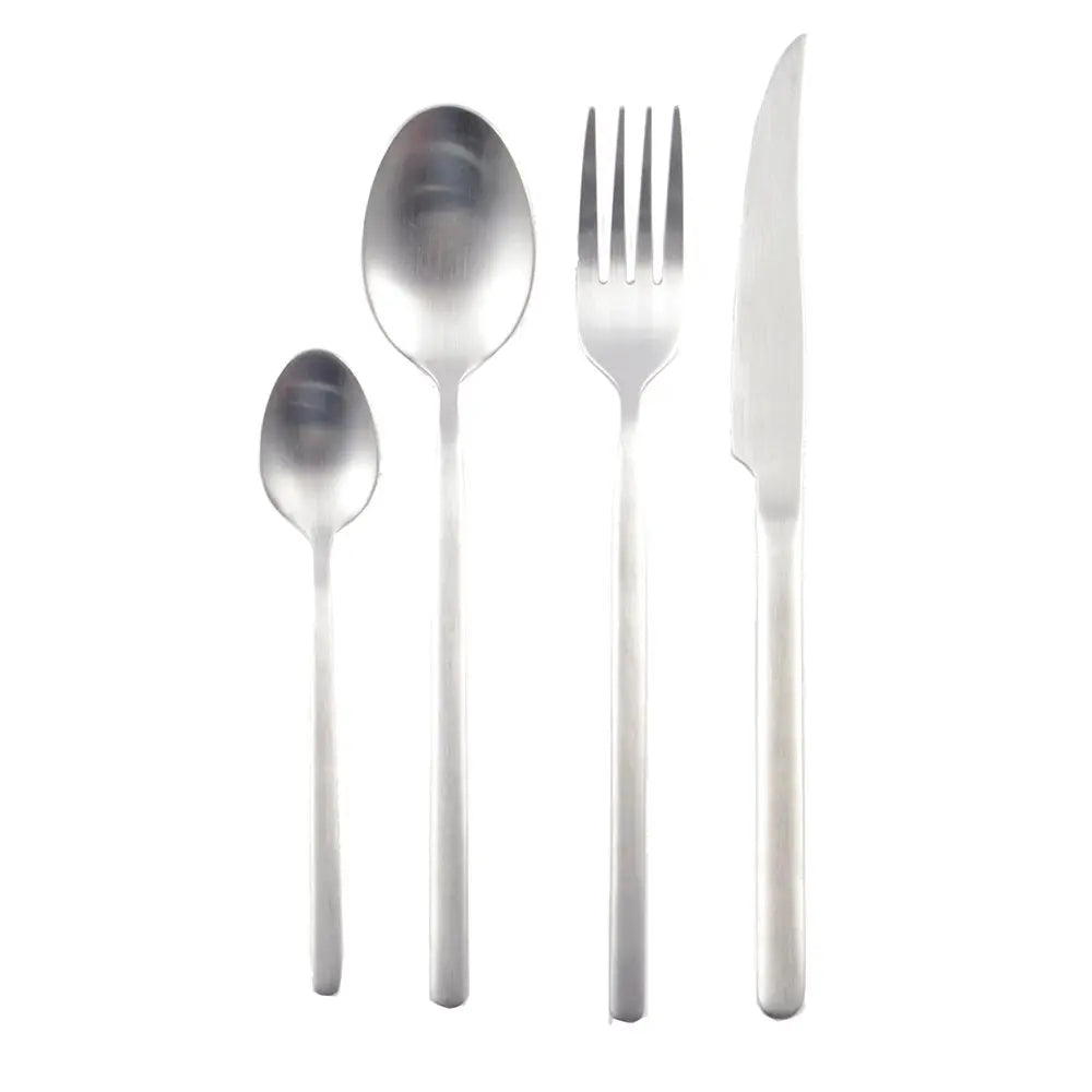 Ménagère 24 pièces argent mat AULICA
