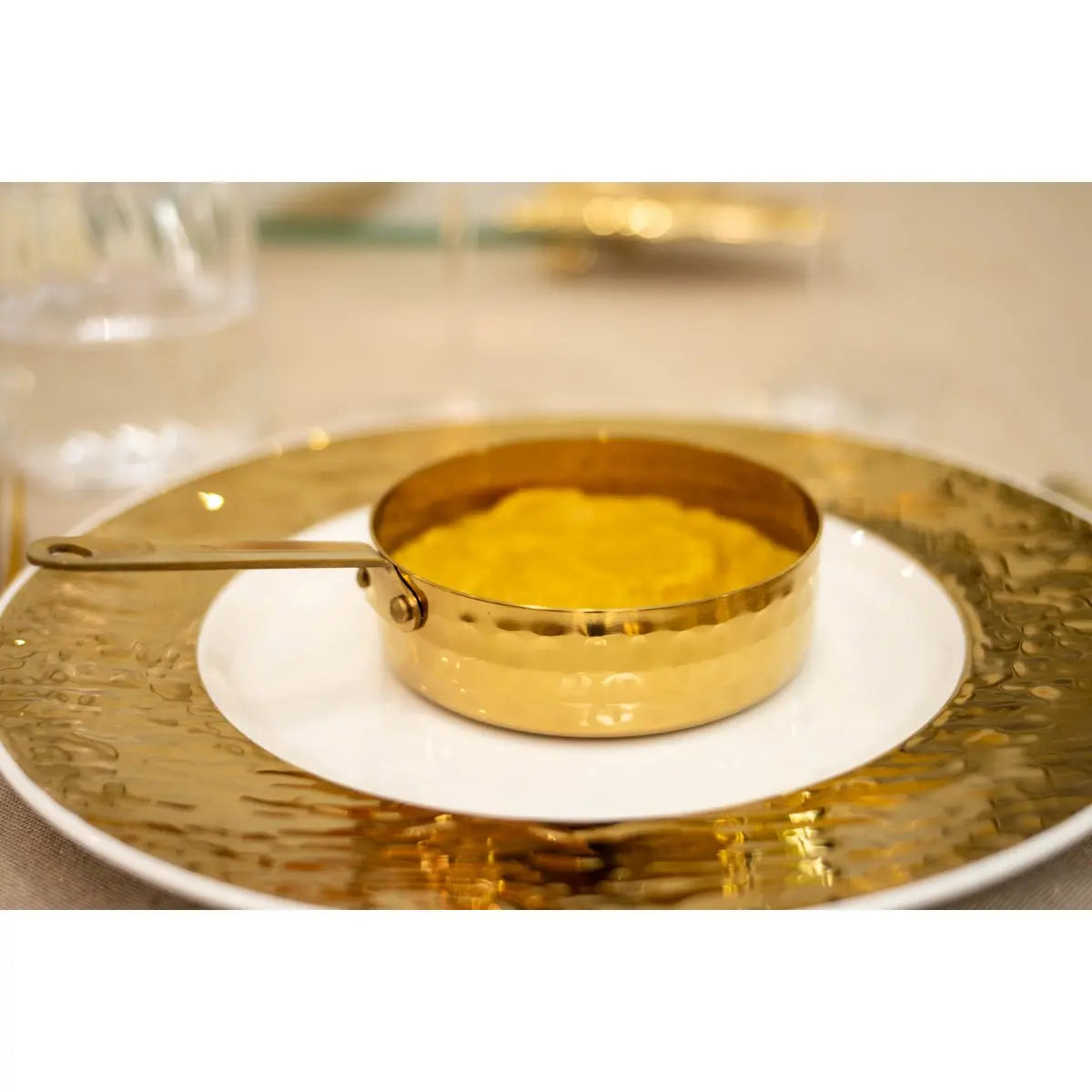 Mini casserolette dorée 10.5x10.5x3.5cm AULICA