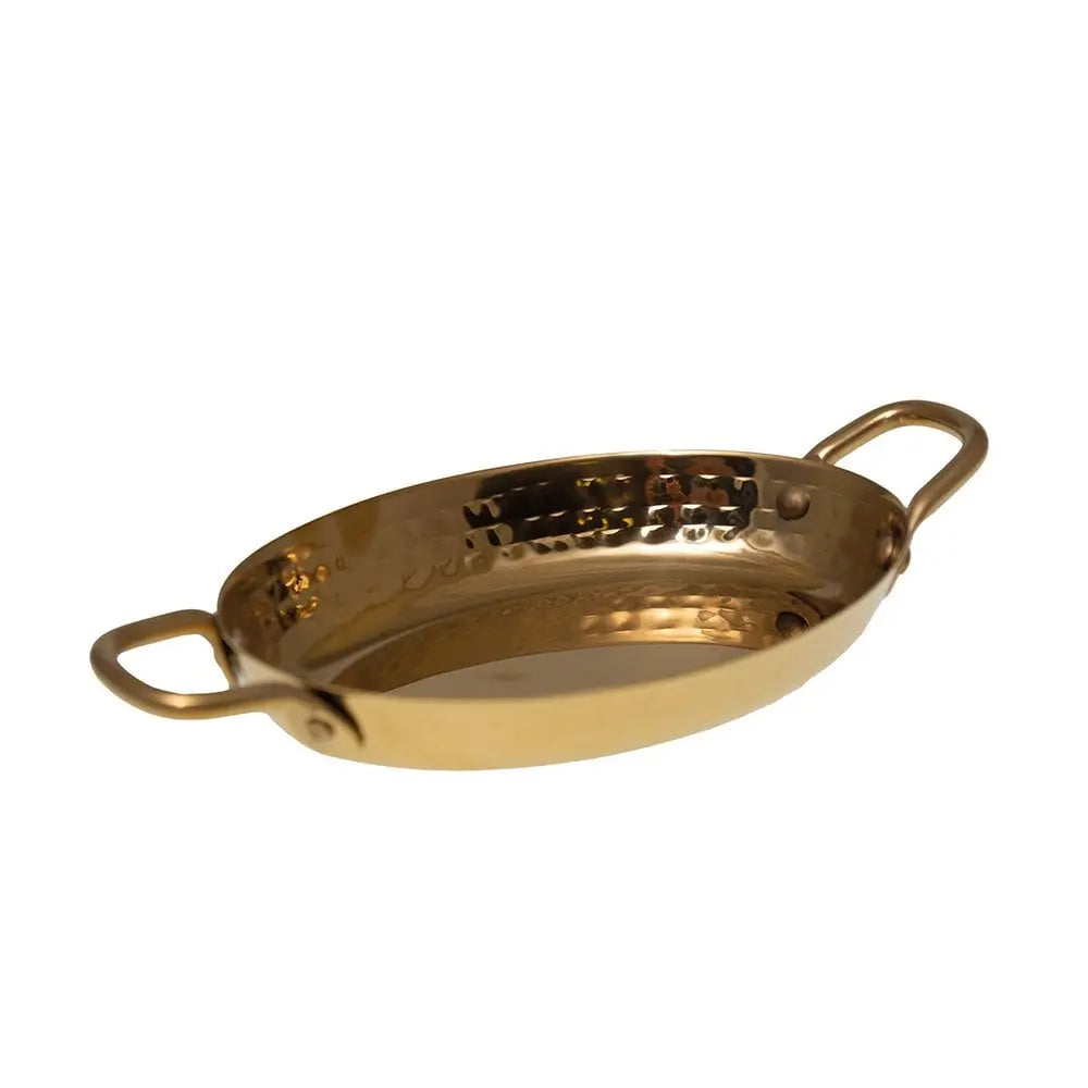 Mini casserolette ovale dorée 15x10.5x2.5cm AULICA