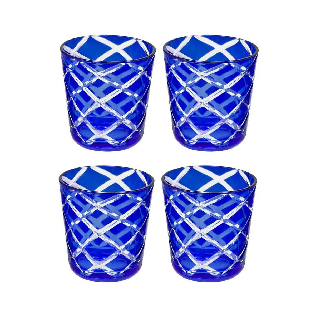 Mug Dio bleu rubis rouge set de 4 H 8 cm EDZARD-SHOP.com