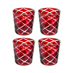 Mug Dio bleu rubis rouge set de 4 H 8 cm EDZARD-SHOP.com