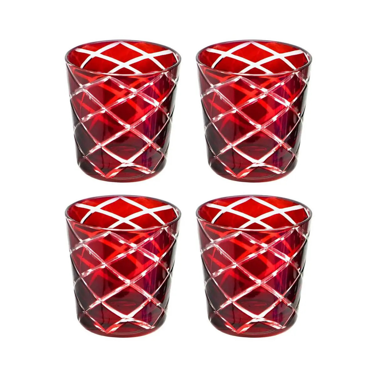 Mug Dio bleu rubis rouge set de 4 H 8 cm EDZARD-SHOP.com