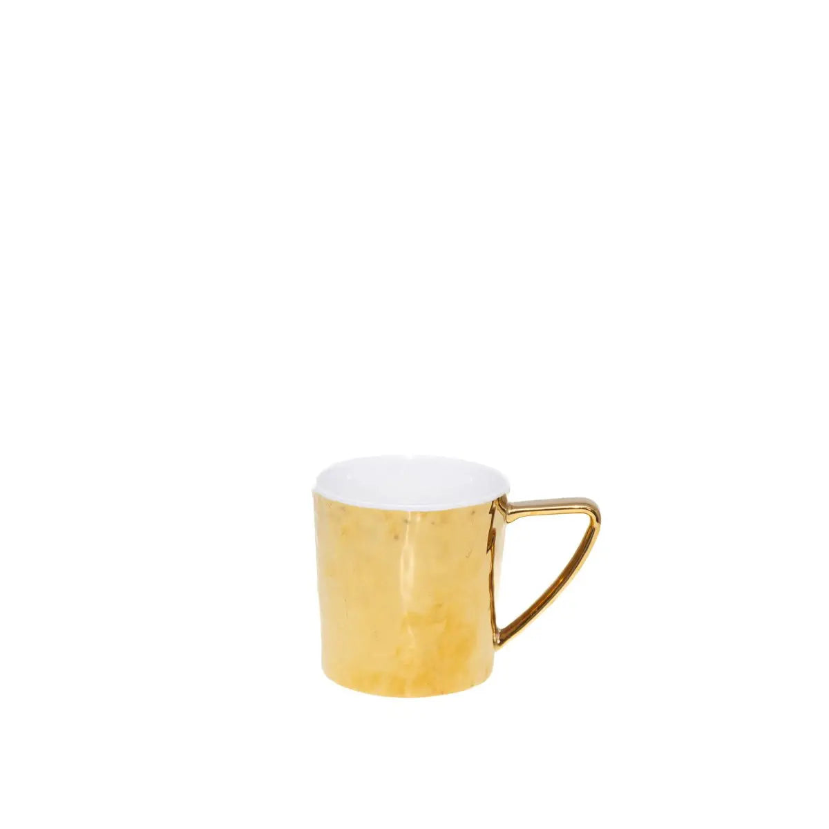 Mug blanc et doré en porcelaine 340ml AULICA