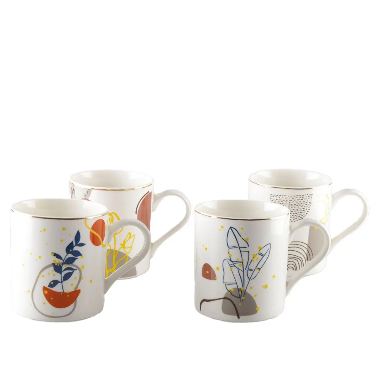Mugs art déco 390ml - lot de 4 AULICA