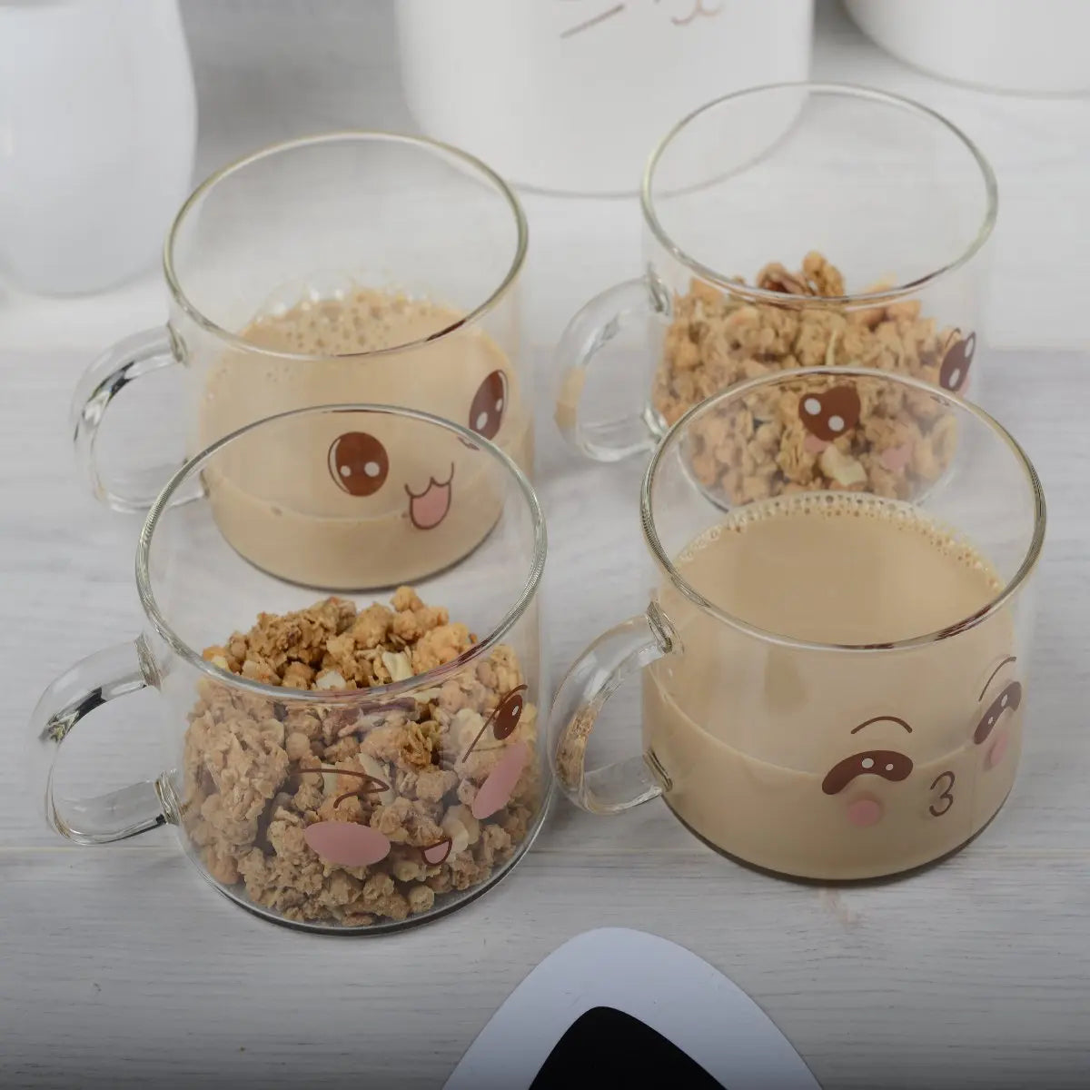 Mugs décors 500ml - lot de 4 AULICA