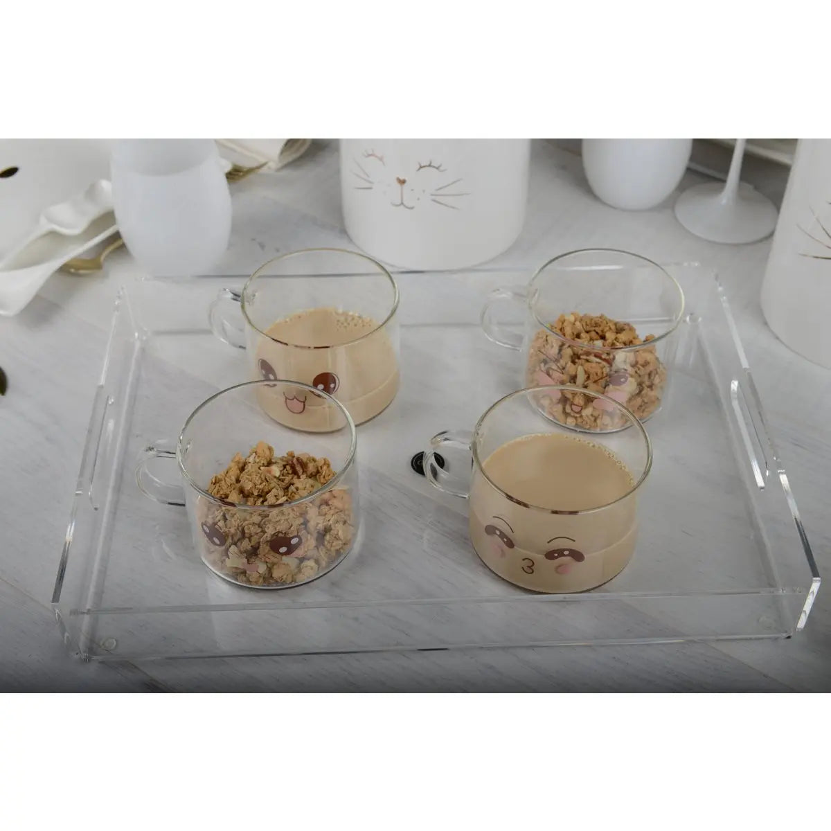 Mugs décors 500ml - lot de 4 AULICA