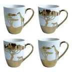 Mugs dorés Savane - lot de 4 AULICA