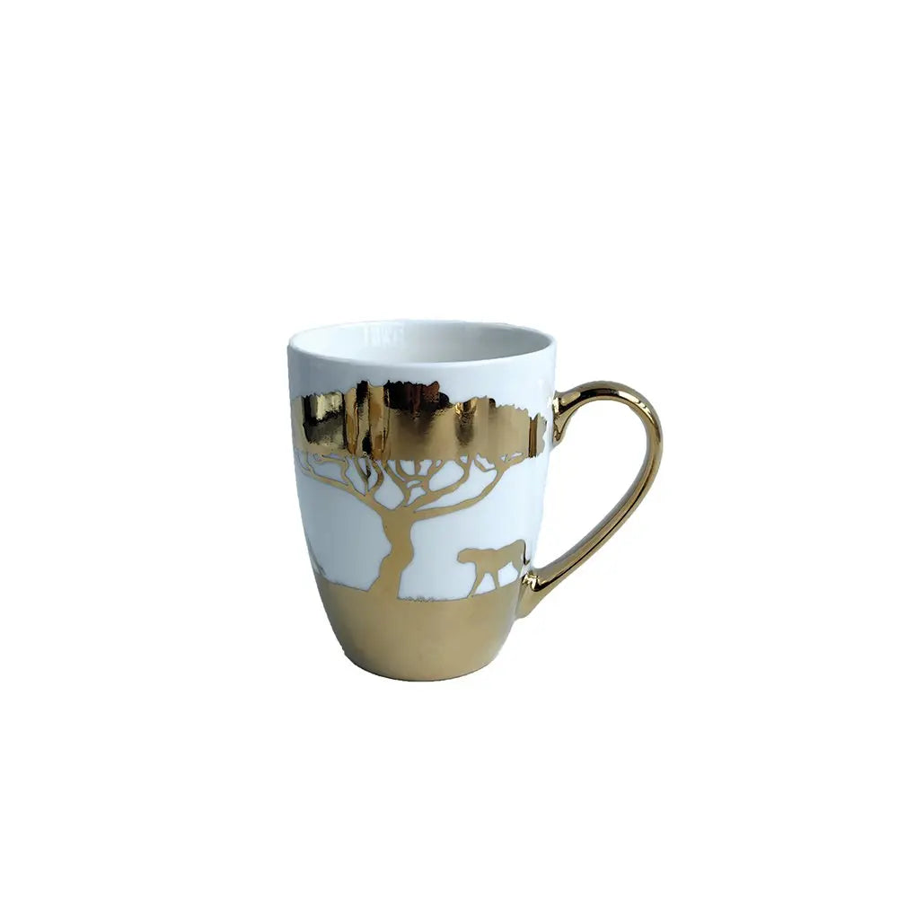 Mugs dorés Savane - lot de 4 AULICA