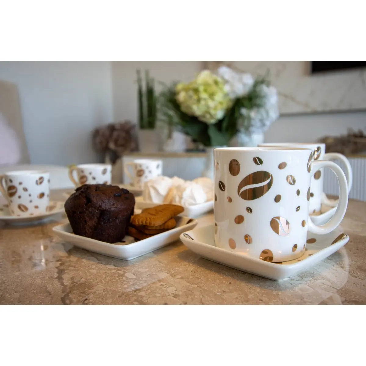Mugs grain de café - lot de 4 AULICA