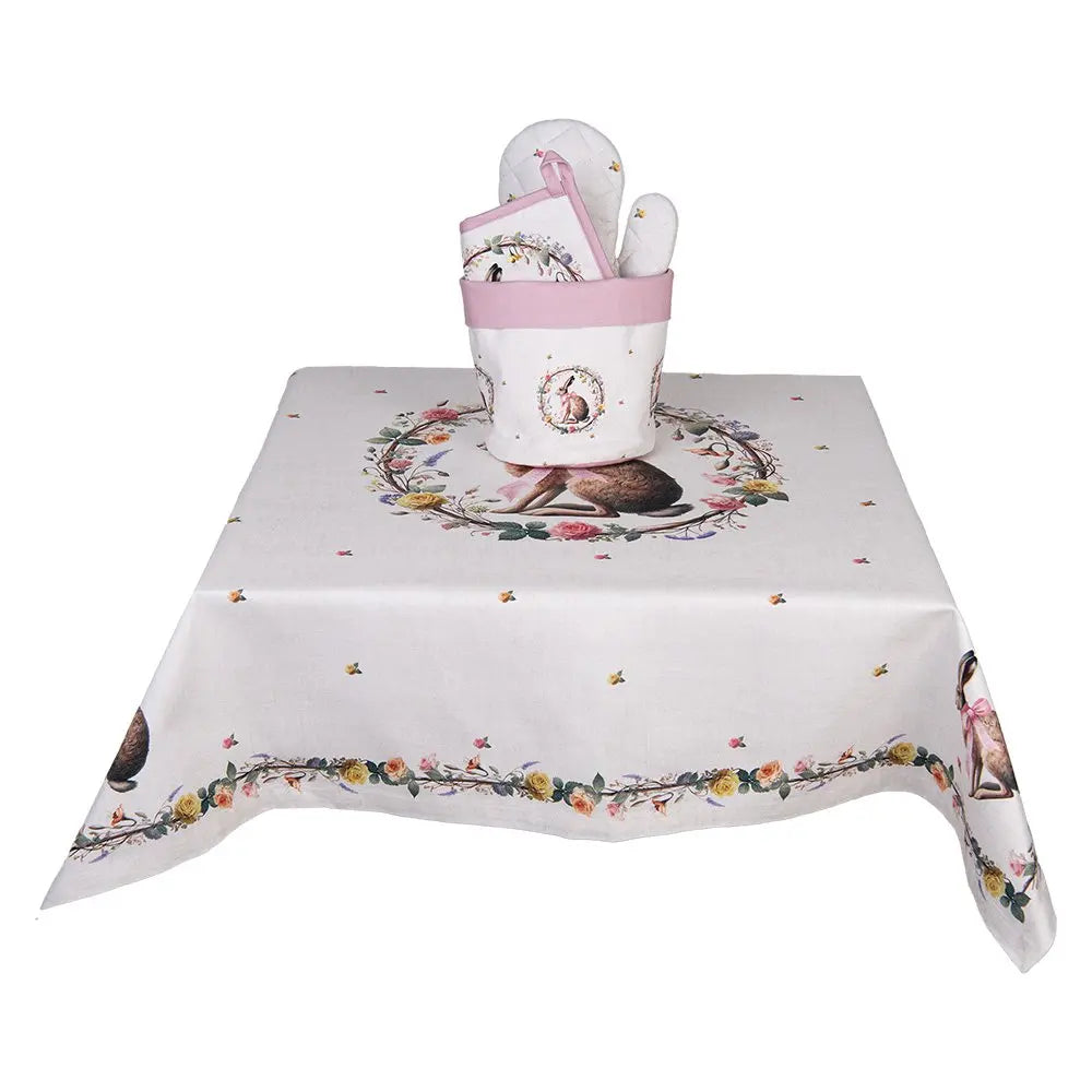 Nappe 100x100 cm Coton Beige Clayre & Eef.