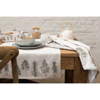Nappe 130x180 cm Beige Vert Coton Pins Clayre & Eef.