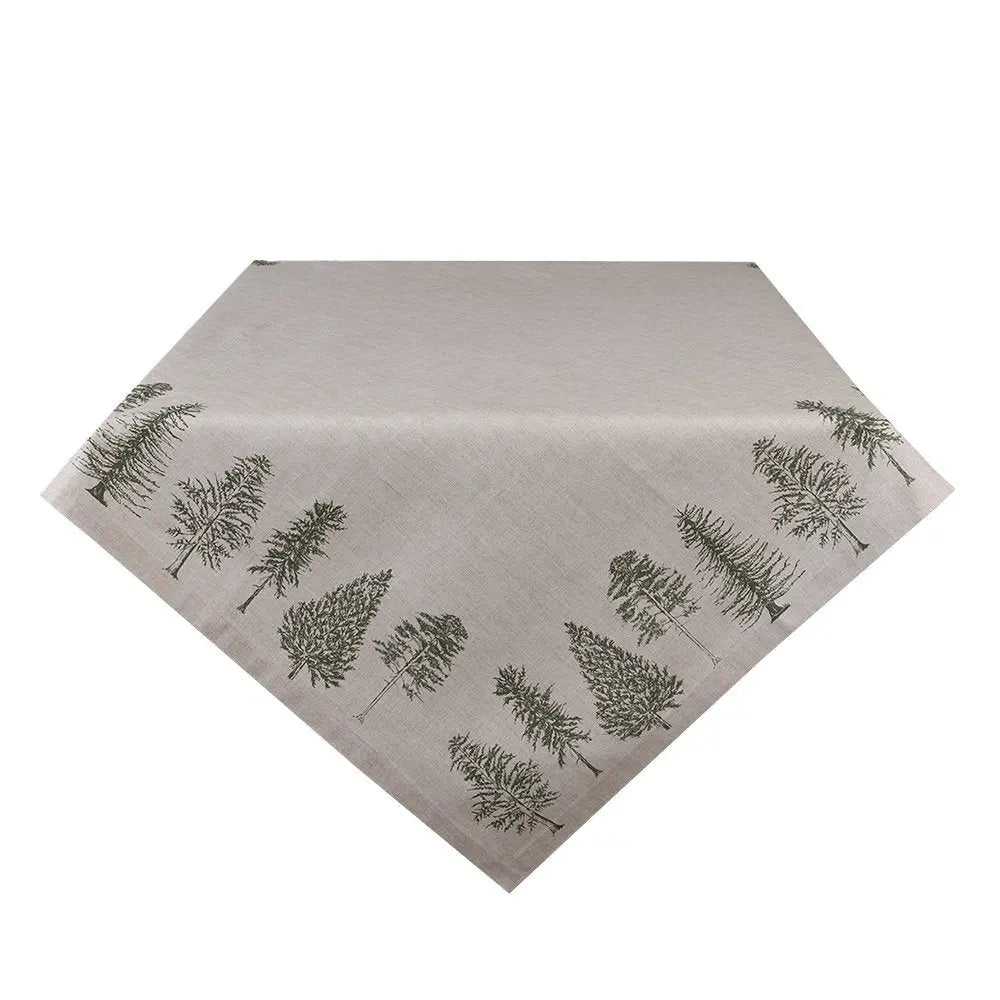 Nappe 150x150 cm Beige Vert Coton Pins Clayre & Eef.
