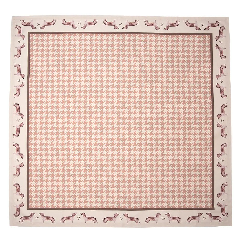 Nappes nappe de coton brun 100x100 cm Clayre & Eef.