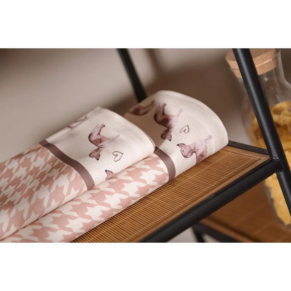 Nappes nappe de coton brun 100x100 cm Clayre & Eef.