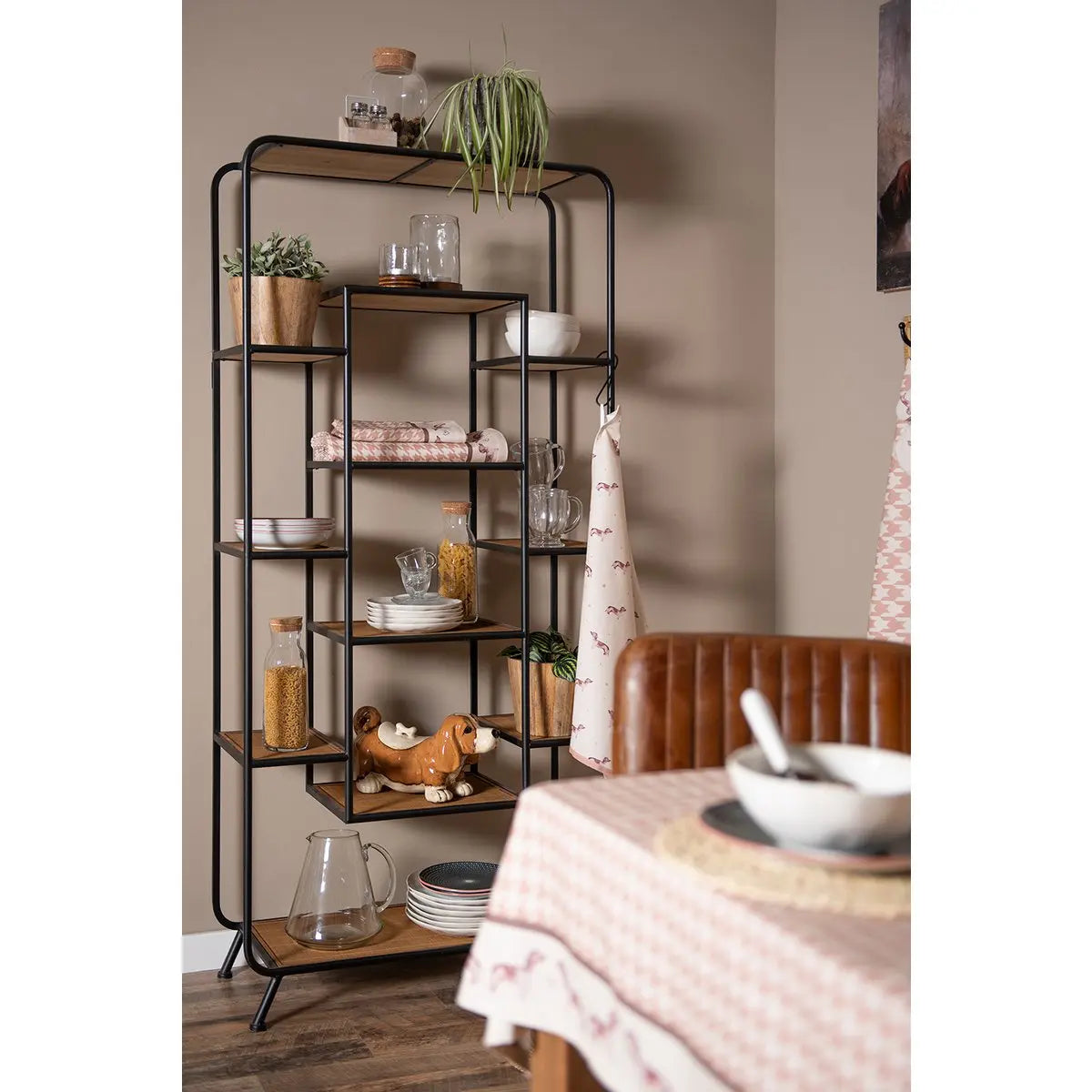 Nappes nappe de coton brun 100x100 cm Clayre & Eef.