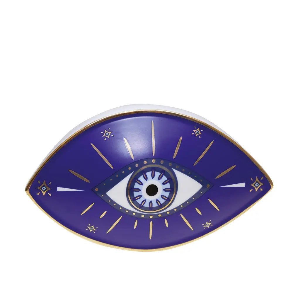 Oeil décoratif bleu foncé 20x12x13.5cm AULICA