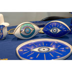 Oeil décoratif bleu foncé 20x12x13.5cm AULICA