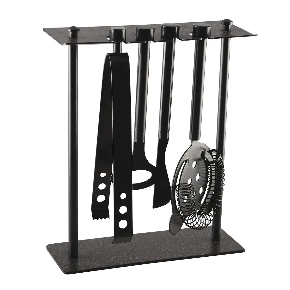 Outils de bar sur support 5 pièces coloris noir AULICA
