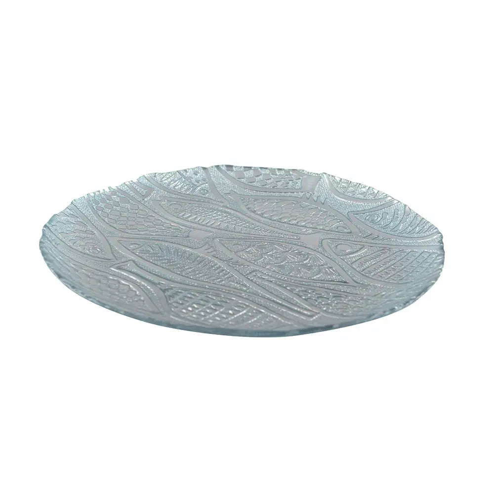 PLAT ROND POISSON BLEU CLAIR 32.5CM AULICA