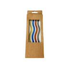 Pailles multicolores en verre - lot de 4 AULICA