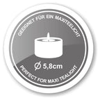 Photophore Cornelius Ø 12cm H 15cm pin double EDZARD-SHOP.com