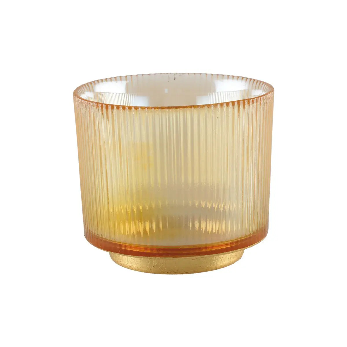 Photophore nervure ambre h10 cm AULICA