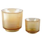 Photophore nervure ambre h10 cm AULICA