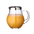 Pichet EDZARD Olivia, verre cristal soufflé à la bouche avec rebord en platine, hauteur 16 cm, capacité 1,0 litre EDZARD-SHOP.com