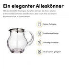 Pichet EDZARD Olivia, verre en cristal soufflé à la bouche avec bord en platine, hauteur 17 cm, capacité 1,5 litre EDZARD-SHOP.com