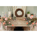 Pichet décoratif 20x13x25 cm pichet à eau fleurs en céramique rose beige Clayre & Eef.