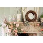 Pichet décoratif 20x13x25 cm pichet à eau fleurs en céramique rose beige Clayre & Eef.