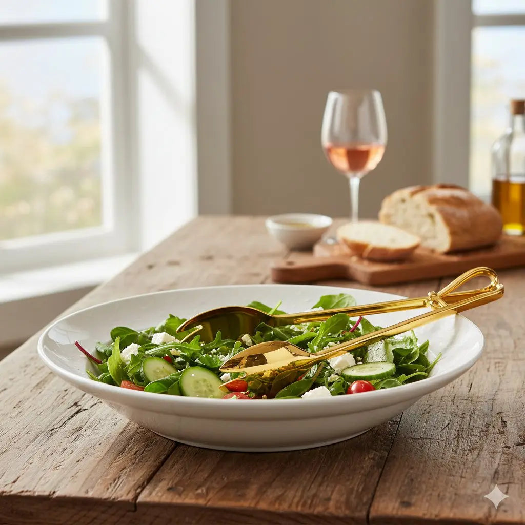Pince à salade dorée 26cm AULICA