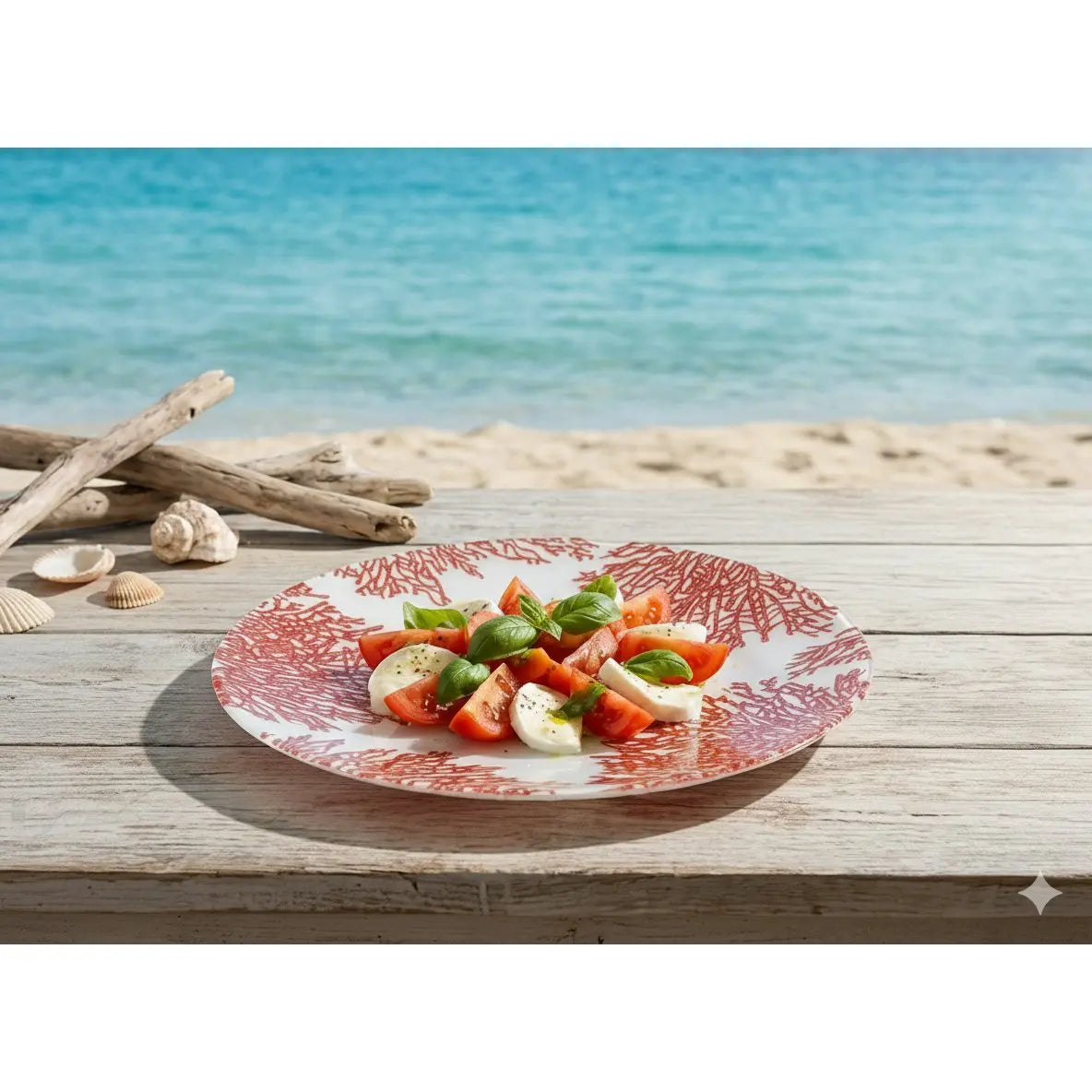 Plat à tarte corail 28x28x2cm AULICA