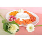 Plat apéritif chip and dip blanc en mélamine 35x35x3cm AULICA