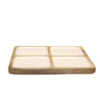 Plat carré blanc 4 compartiments en bois manguier AULICA