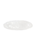 Plat ovale fleur blanche 37cm AULICA