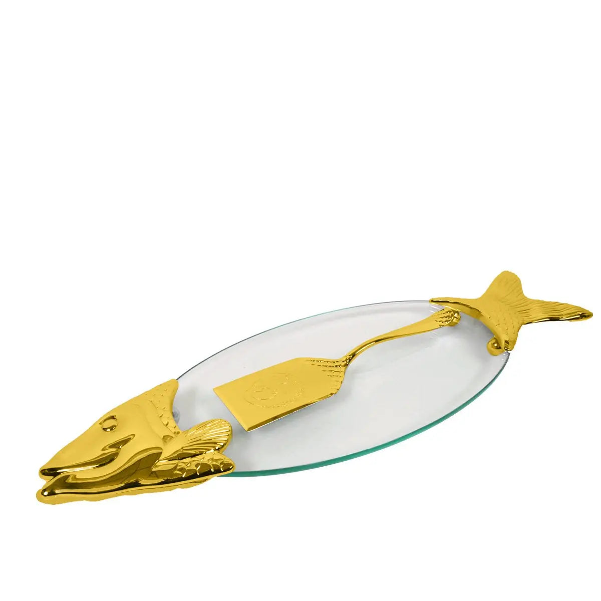 Plat poisson avec pelle dorée AULICA