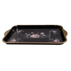 Plateau 38x27x2 cm Plastique Noir Clayre & Eef.