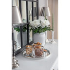 Plateau EDZARD, plateau de service Marlene, rond, acier inoxydable poli brillant, diamètre 34 cm EDZARD-SHOP.com