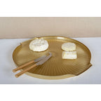 Plateau à fromage doré en verre 30x28x2cm AULICA