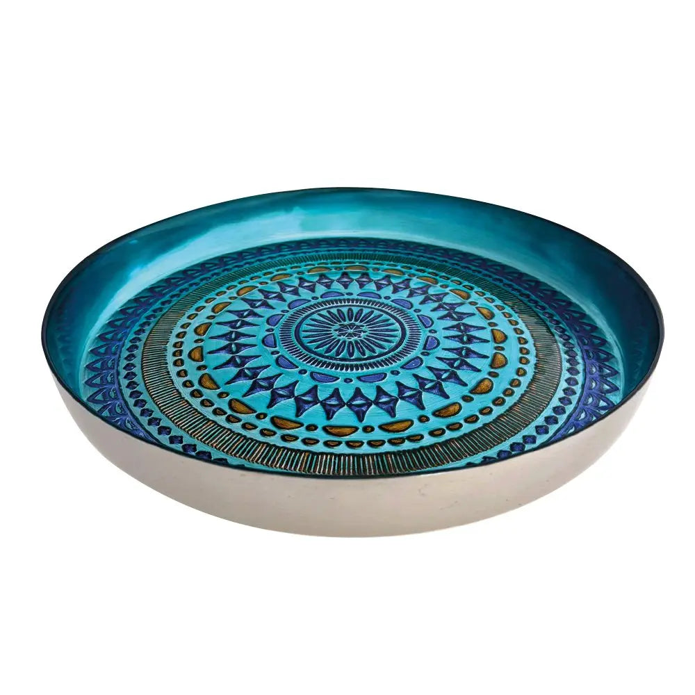 Plateau bleu coachella 34.5x34.5x4.5cm AULICA