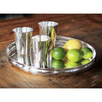 Plateau de service EDZARD Segovia, rond, lourd argenté, diamètre 36 cm, hauteur 3,5 cm EDZARD-SHOP.com